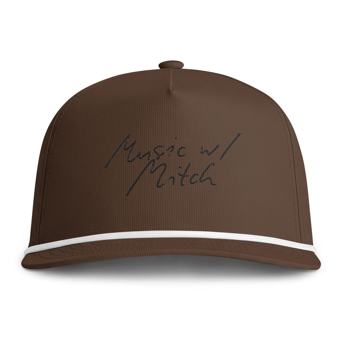 Sunwashed Rope Cap — "Music w/ Mitch" Embroidered Trucker Hat